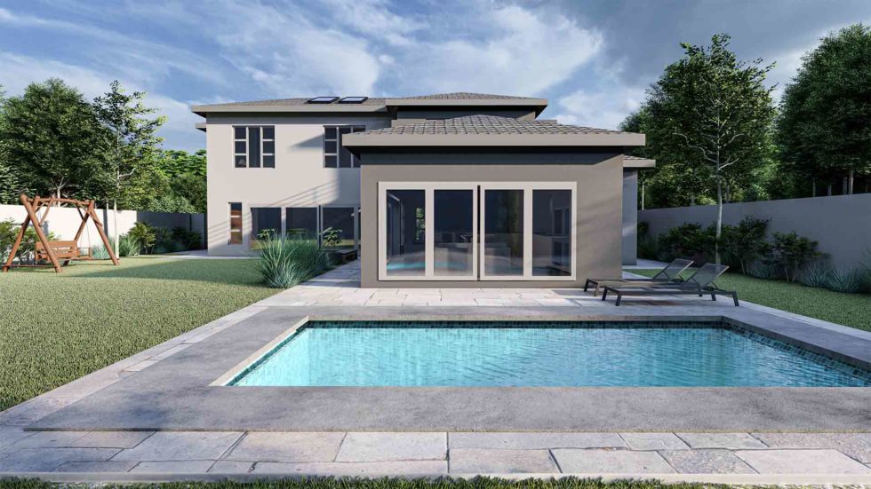 Modern 5 Bedroom House - 5B_3B_2G_1S_350 | Architect Plan